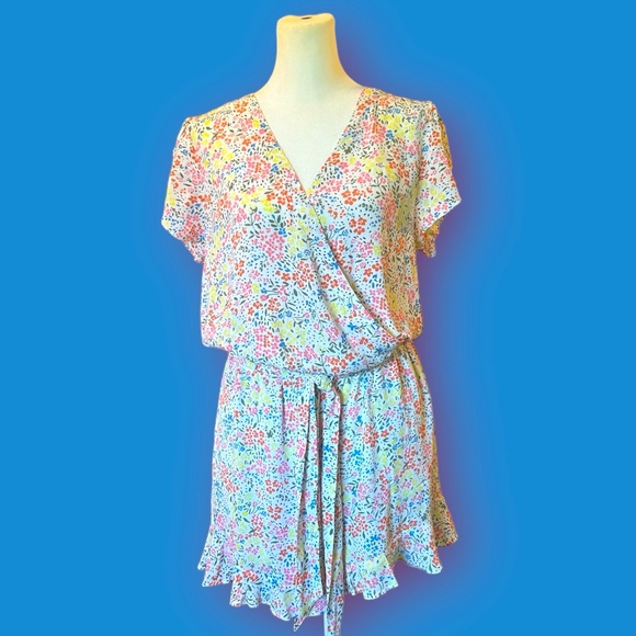 LOFT, LIKE NEW FLORAL WRAP ROMPER, Sz 6 - Picture 2 of 11